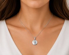 MINET Stříbrný náhrdelník znamení Panna JMAS9609SN50