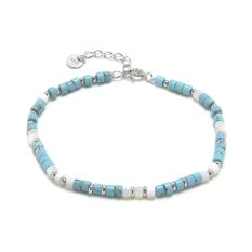 Stříbrný náramek modrý HOWLIT XBA40