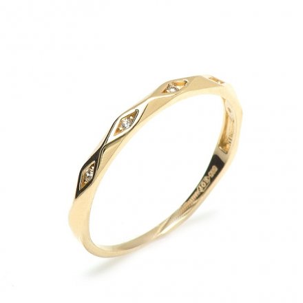 Jemný prsten ze žlutého zlata RA002873