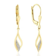 Visací zlaté náušnice KLON-204Z