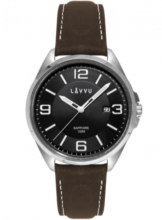 Pánské hodinky se safírovým sklem LAVVU HERNING Black LWM0095