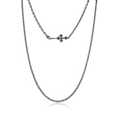 Černěný stříbrný řetízek na přívěsek 60 cm DIVERSE DI0N0009/60