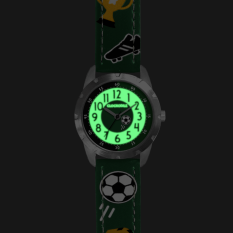 CLOCKODILE Svítící zelené chlapecké hodinky FOTBAL CWB0071