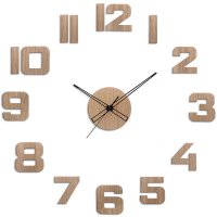 Dřevěné nalepoavcí designové hodiny světle hnědé PRIM Veneer - B E07P.4258.51