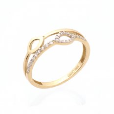 Zlatý dámský prsten se zirkony KO-226895273Z