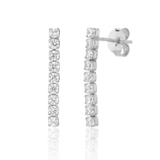 Visací stříbrné náušnice se zirkony SVLE3353XJ6BI00