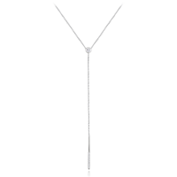 MINET Elegantní stříbrný náhrdelník s bílými zirkony JMAS0201SN40