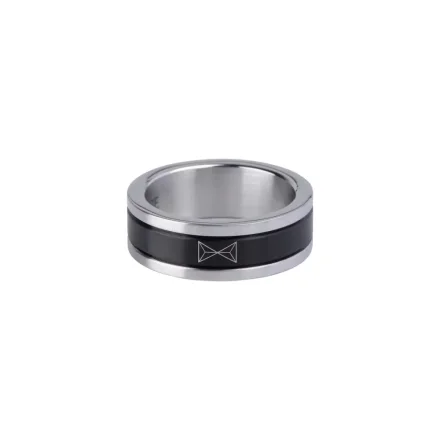 Pánský prsten AZE JEWELS Two-Tone - Inox/Noir AZ-RG004-A-021 Pánský prsten AZE JEWELS Two-Tone - Inox/Noir AZ-RG004-A-021
