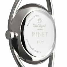 MINET Stříbrno-černé dámské hodinky ICON BLACK MESH MWL5098
