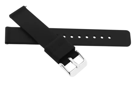 Černý silikonový řemínek JVD 18 mm R42501/18