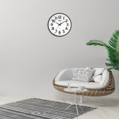 Designové plastové hodiny černé PRIM Radio Classic E01P.4183.90