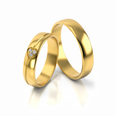 Zlaté snubní prsteny se zirkony vzor 314/G