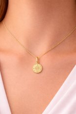 Zlatý přívěsek křticí hodiny HELP-083