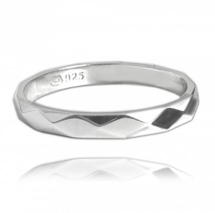 MINET minimalistický snubní stříbrný prsten JMAN0330SR66