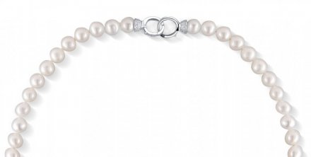Luxusní stříbrný perlový náhrdelník SVLN0010SD2P150