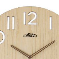 Dřevěné designové hodiny tmavě hnědé PRIM Authentic Veneer - A E07P.4242.53