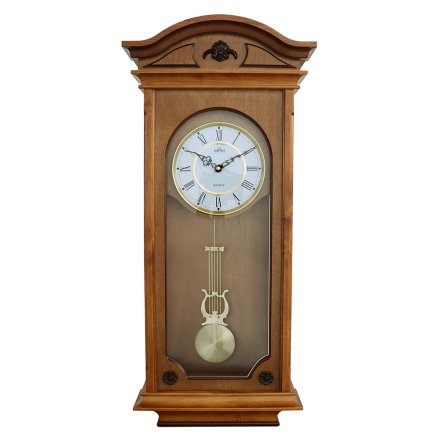 Dřevěné kyvadlové nástěnné hodiny E05.3893.50