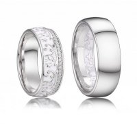 Stříbrný snubní prsten 037W925
