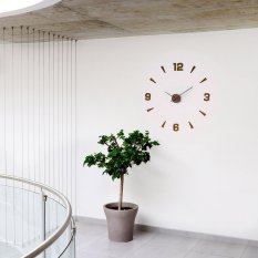 Nalepovací dřevěné nástěnné hodiny E01.3871.30