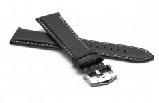 Prodloužený kožený černý řemínek ZRC Black 5525701 - 20 mm