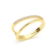 Zlatý prsten se zirkony RA003262