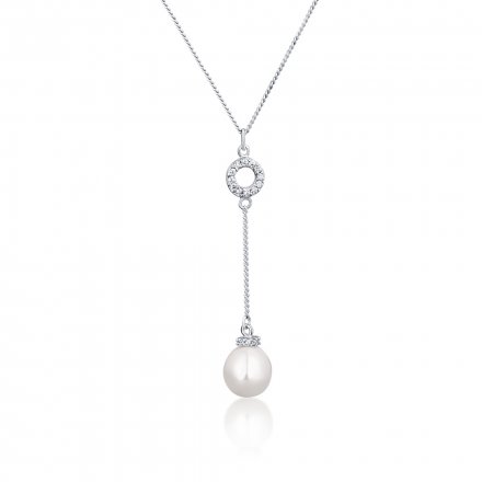 Stříbrný náhrdelník s perlou SVLN0350XD2P145