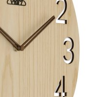 Dřevěné designové hodiny tmavě hnědé PRIM Authentic Veneer - A E07P.4242.53