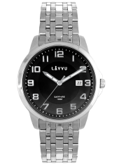 Pánské hodinky se safírovým sklem LAVVU NARVIK Black LWM0103