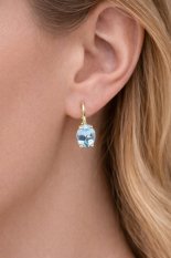 Zlaté náušnice s topazem EAG00154