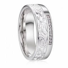 Stříbrný snubní prsten 038W925