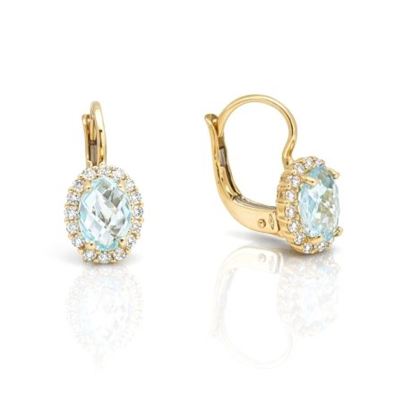 Zlaté náušnice s topazem EAG00127