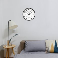 Designové plastové hodiny černé PRIM Elementary - black E01P.4184.90