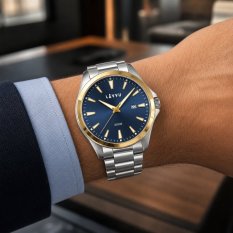 LAVVU 20 ATM Pánské hodinky ISBRYDER Gold-Blue LWM0333