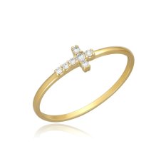 MOISS Zlatý prsten KŘÍŽEK RA005761