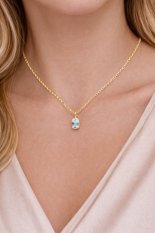 Zlatý náhrdelník s topazem NAG00036