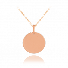 MINET Rose gold stříbrný náhrdelník ENGRAVE JMAS8212RN45