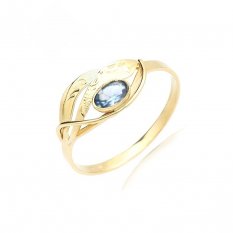 Zlatý prsten s akvamarínem KO-2266021703/61