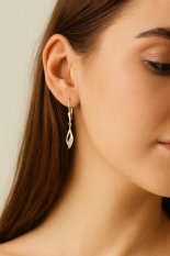 Visací zlaté náušnice KLON-204Z