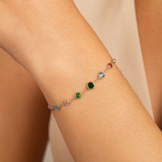 Zlatý náramek s barevnými kameny KLON-189Z19