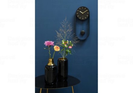 Designové kyvadlové nástěnné Karlsson hodiny 5822BK Designové kyvadlové nástěnné Karlsson hodiny 5822BK