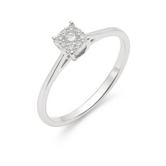 Zásnubní prsten z bílého zlata s diamantem RAG00164