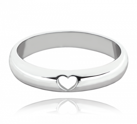 MINET stříbrný snubní prsten se srdíčkem JMAN0445SR63