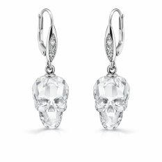 Stříbrné náušnice s křišťálovou lebkou JOY´s JOY-N01