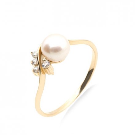 Zlatý prsten s perlou KO-226810292Z56