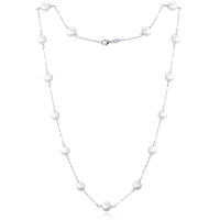 MINET Stříbrný náhrdelník s přírodními perlami JMAS7050SN50