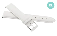 Bílý prodloužený kožený řemínek XL R41404/24XL 24 mm