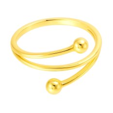 MINET Zlatý prsten s kuličkami JMG0048WGR57