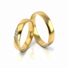 Zlaté snubní prsteny se zirkony vzor 317/G