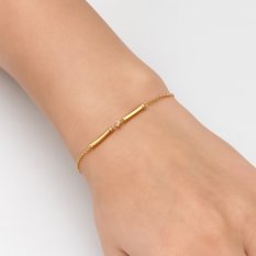 MINET Zlatý náramek s tyčkami JMG0298WGB18