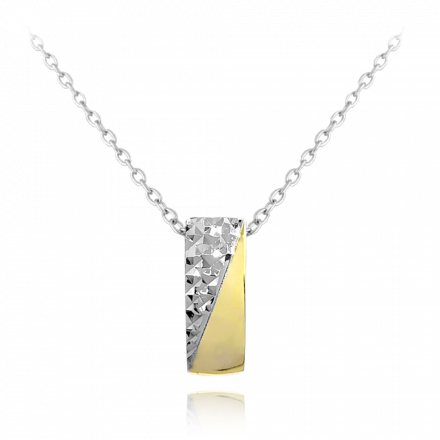 Luxusní stříbrný pozlacený náhrdelník MINET JMAS0119GN45